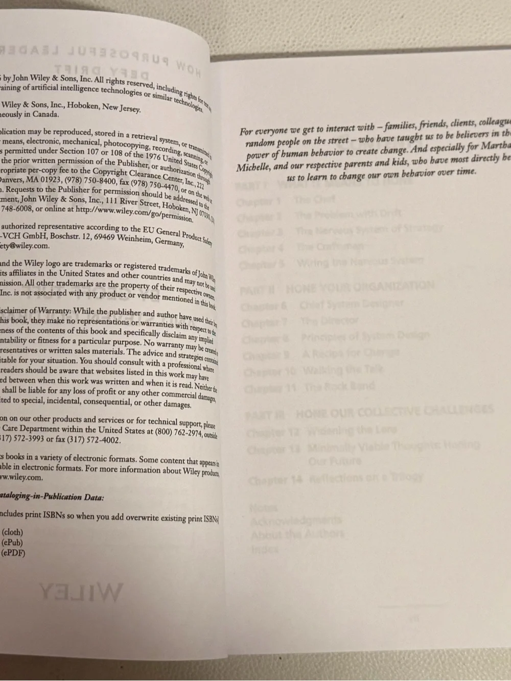 Hone Geoff Tuff Steven Goldbach ARC Advance Review Copy Wiley Leadership Book